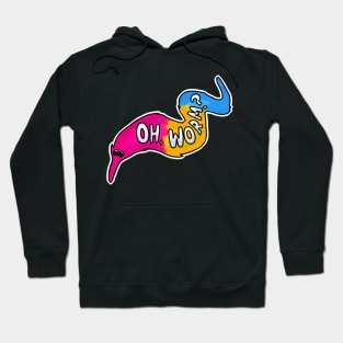 LGBTQ+ Pansexual Pride Worm on a String Hoodie